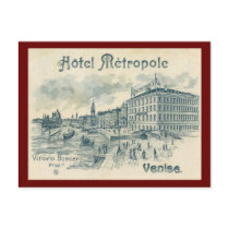 Hotel Metropole, Venice, Italy Vintage Postcards