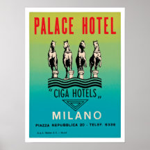Hotel Milano del palacio Poster