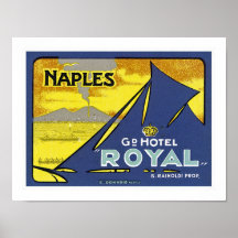 Hotel real magnífico de Nápoles Posters