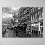 Hotel Row -- Amsterdam in November BWs Poster