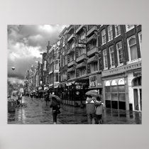 Hotel Row -- Amsterdam in November BWs Poster