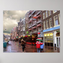Hotel Row -- Amsterdam in November Poster