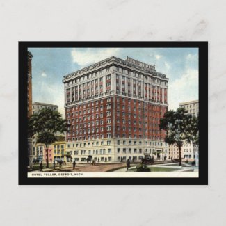 Hotel Tuller, Detroit 1917 Vintage postcard