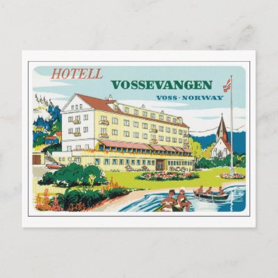 Hotel Vossevangen, Voss Norway Postcards