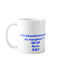 hotelinrome logo, info@hotelinrome.comvia margh... mugs by MAXALESSI hotelinrome logo, info@hotelinrome.comvia margh... mugs