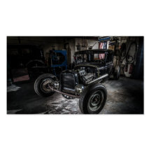Hotrod in a Garage Business Card