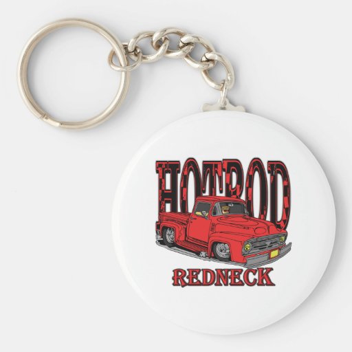 Hotrod Redneck Basic Round Button Keychain Zazzle