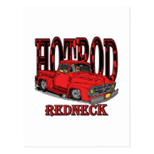 Hotrod Redneck Post Card