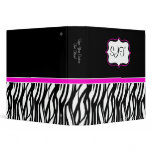 Hotter Pink and Black Zebra Binder