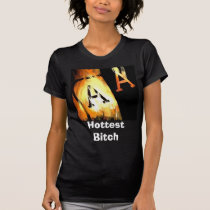 HOTTEST BITCH LADIES POKER T-SHIRT by Teofaith HOTTEST BITCH LADIES POKER T-SHIRT
