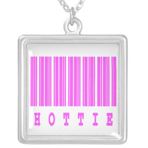 hottie funny barcode design pendants