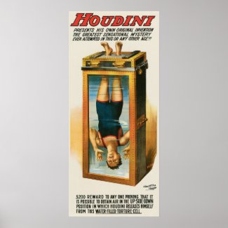 Houdini ~ Illusionist Vintage Escape Artist print