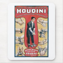 Houdini ~ Vintage Handcuff Escape Artist Mousepads
