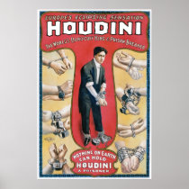Houdini ~ Vintage Handcuff Escape Artist Print