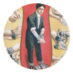 Houdini ~ Vintage Handcuff Escape Artist Stickers