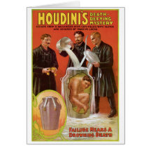 Houdini's ~ Illusionist Vintage Escape Artist Greeting Cards