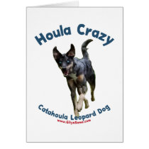 Houla Dog Crazy Greeting Card