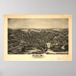 Houlton Maine 1894 Antique Panoramic Map posters