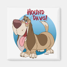 hound dawg refrigerator magnet