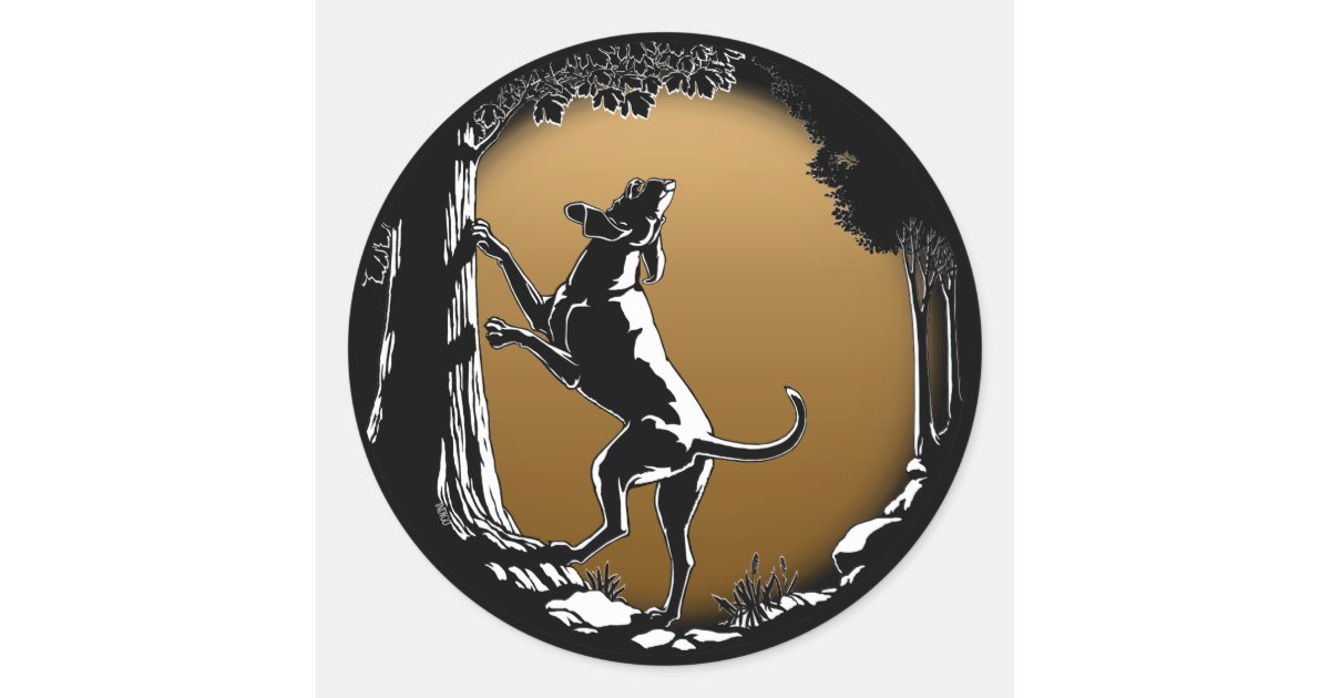 Hound Dog Stickers Hunting Dog Art Stickers Zazzle