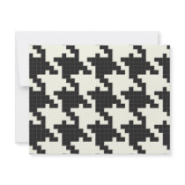 Hounds Tooth Pixel-Textured Custom Announcement