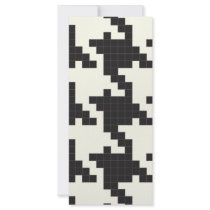 Hounds Tooth Pixel-Textured Rack Card Design