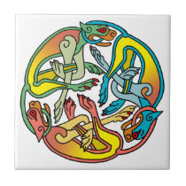 Hounds Triskele Celtic Tile tiles
