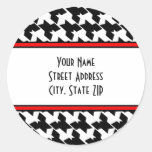 Houndstooth Address Label Stickers