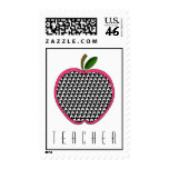 Houndstooth Apple Teacher Postage Stamp