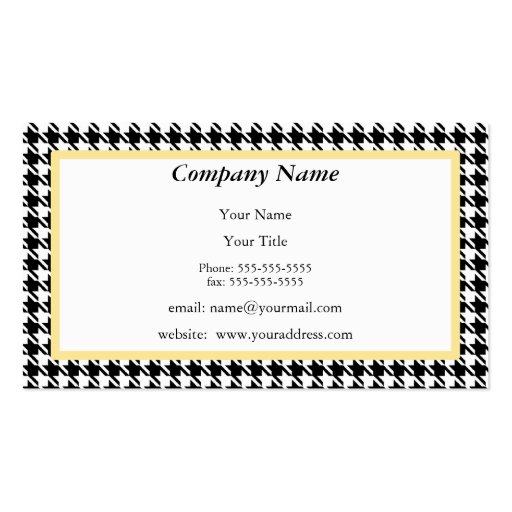 Houndstooth Business Card