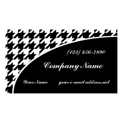 Houndstooth Business Card Template (front side)