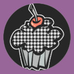 houndstooth cupcake