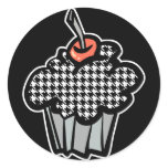 houndstooth cupcake sticker