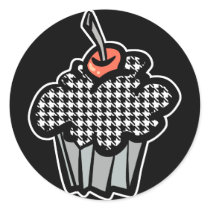 houndstooth cupcake stickers by cupcakewear houndstooth cupcake stickers