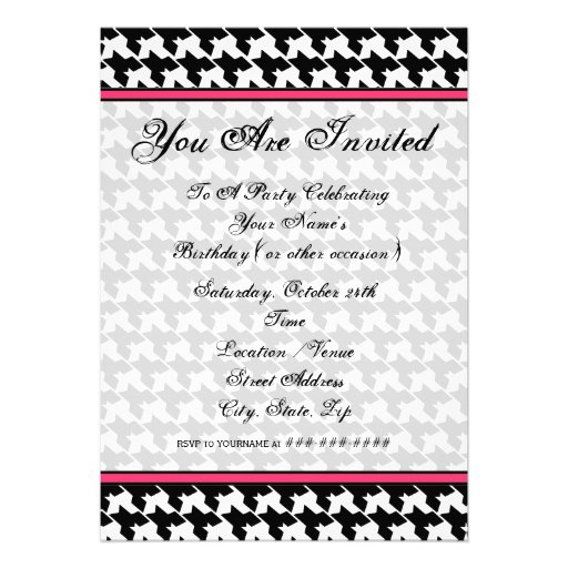 Houndstooth Fashion Invitation