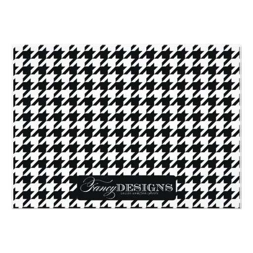 Houndstooth Graduation Personalized Invite