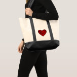 Houndstooth Heart Tote Bag