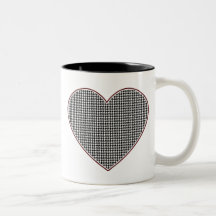 Houndstooth Heart (Tuscaloosa, Alabama) Coffee Mugs