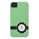 Houndstooth Initial Case-Mate iPhone 4 Case