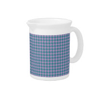 Houndstooth Lilac and Teal pitchers