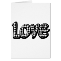 Houndstooth Love Stationery Note Card