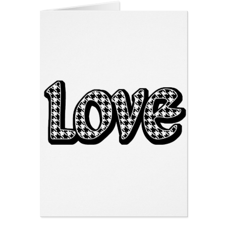 Houndstooth Love Stationery Note Card