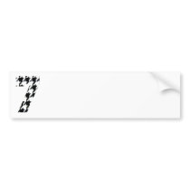 Houndstooth Lucky Seven Bumper Sticker
