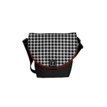 Houndstooth Mini Messenger Bag