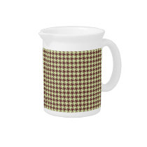 Houndstooth Mint and Brown pitchers