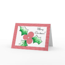 Houndstooth 'N Holly Holiday Cards