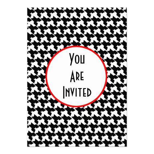 Houndstooth Party Invitation