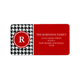 Houndstooth Personalized Address Label
