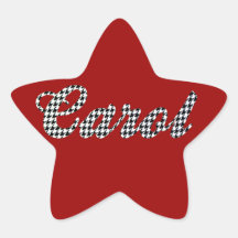 Houndstooth Print Name Carol Stickers