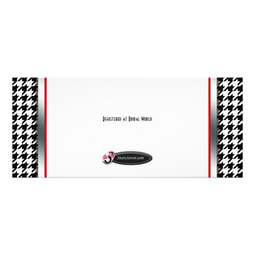 Houndstooth Red Accent Bridal Shower Invitations